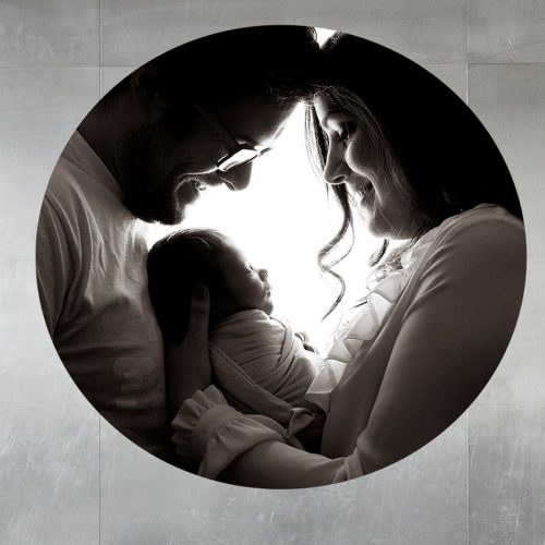 Newborn solo wooden circular
