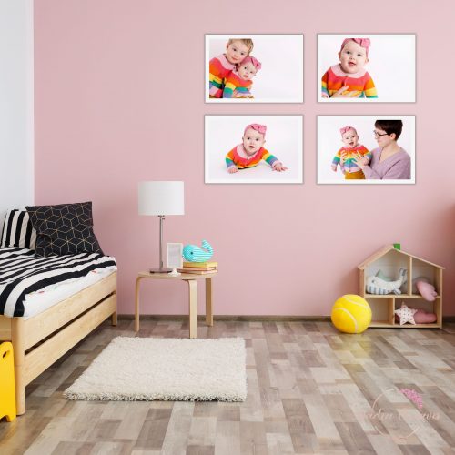 Portrait of a baby and family - professional baby photo shoot